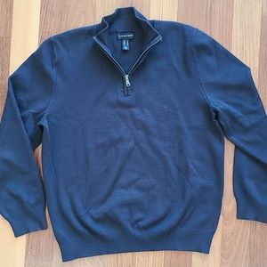 Lands End Henley Zip, Men's Medium